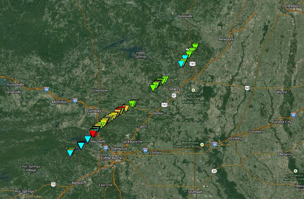 NOAA Map Look at damage along the tornado track